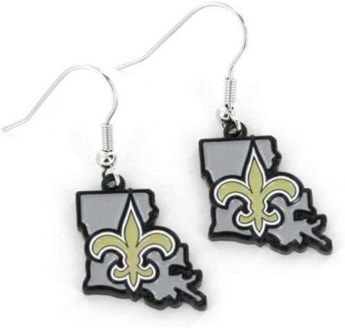 New Orleans Saints State Design NFL Dangle Earrings