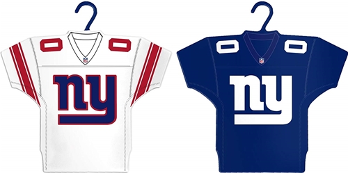 New York Giants NFL Home & Away Jersey Ornament 2 Pack Set - 6 Count Case