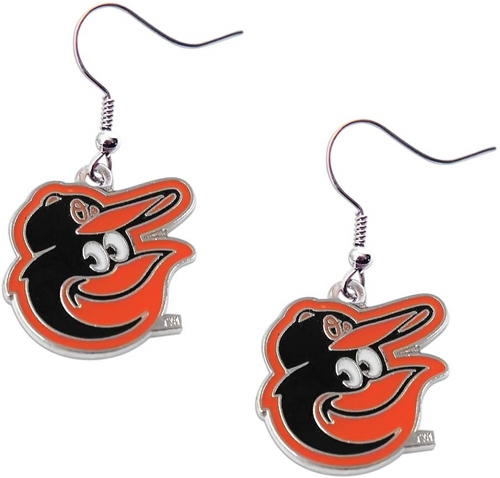 Baltimore Orioles MLB Silver Dangle Earrings *LAST ONE*