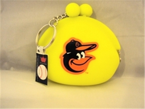 Baltimore Orioles MLB Neon Silicone Coin Purse Key Ring *SALE*