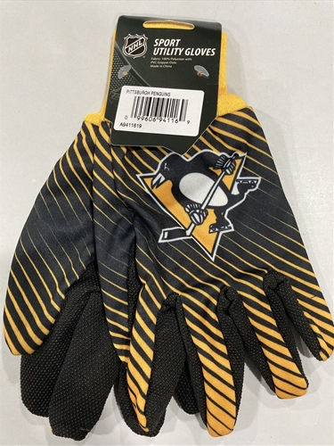 Pittsburgh Penguins NHL Full Color 2 Tone Sport Utility Gloves - 6ct Lot