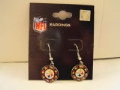 Pittsburgh Steelers Multi Color Glitter NFL Silver Dangle Earrings