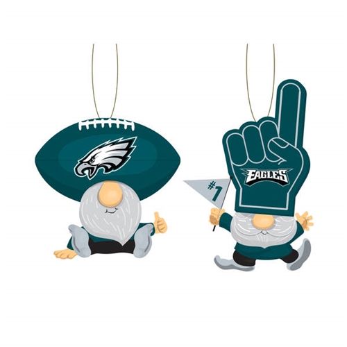 Philadelphia Eagles NFL Gnome Fan Ornament 2 Assorted *NEW* - 6ct Case
