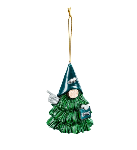 Philadelphia Eagles NFL Gnome Tree Character Ornament - 6ct Case