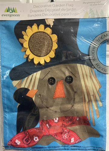 Scarecrow Season Burlap 2-Sided Garden Flag