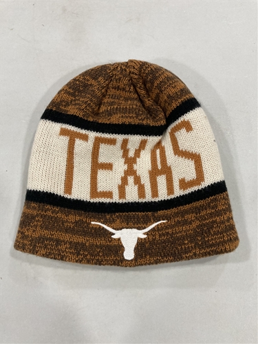 Texas Longhorns NCAA Burnt Orange Mass Tackle Knit Beanie *NEW*
