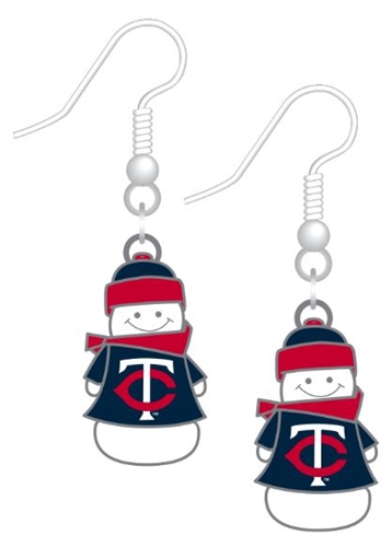 Minnesota Twins Snowman MLB Silver Dangle Earrings *SALE*