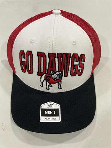 Georgia Bulldogs NCAA Red Mass Blockhead MVP Mesh Snapback Hat *NEW*