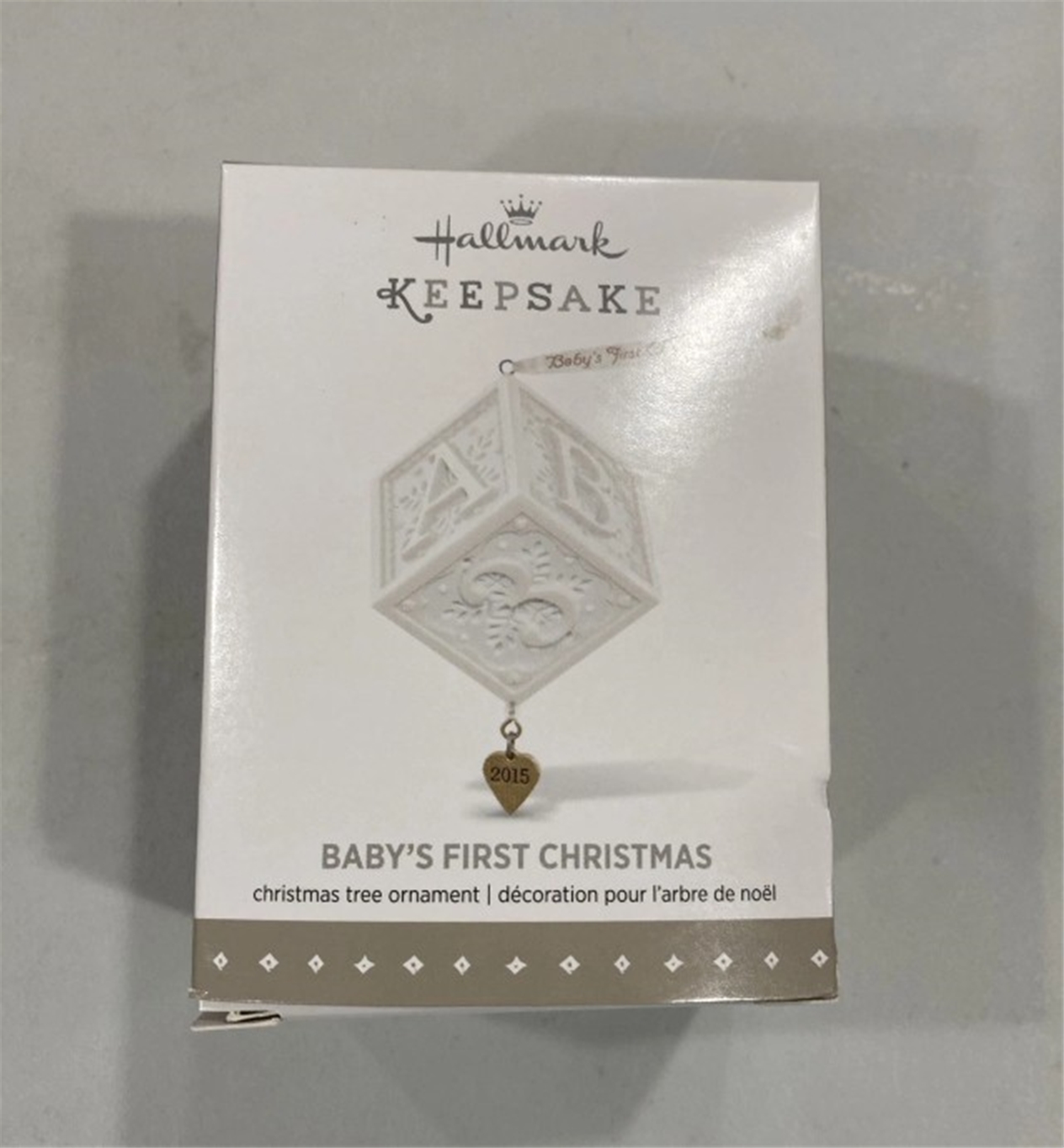 2015 Hallmark Baby's First Christmas Porcelain Keepsake Ornament *NEW*