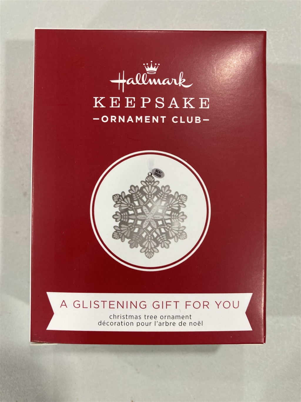 2020 Hallmark A Glistening Gift for You Snowflake Member Exclusive Keepsake Ornament *NEW*