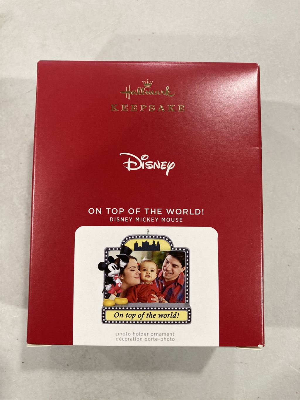 2021 Hallmark Disney Mickey Mouse On Top Of The World Keepsake Photo Holder Ornament *SALE*