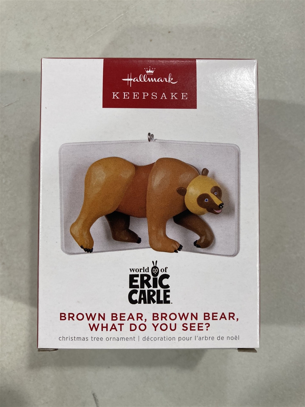 2022 Hallmark Brown Bear, Brown Bear What do you see? Eric Carle Keepsake Ornament *SALE*