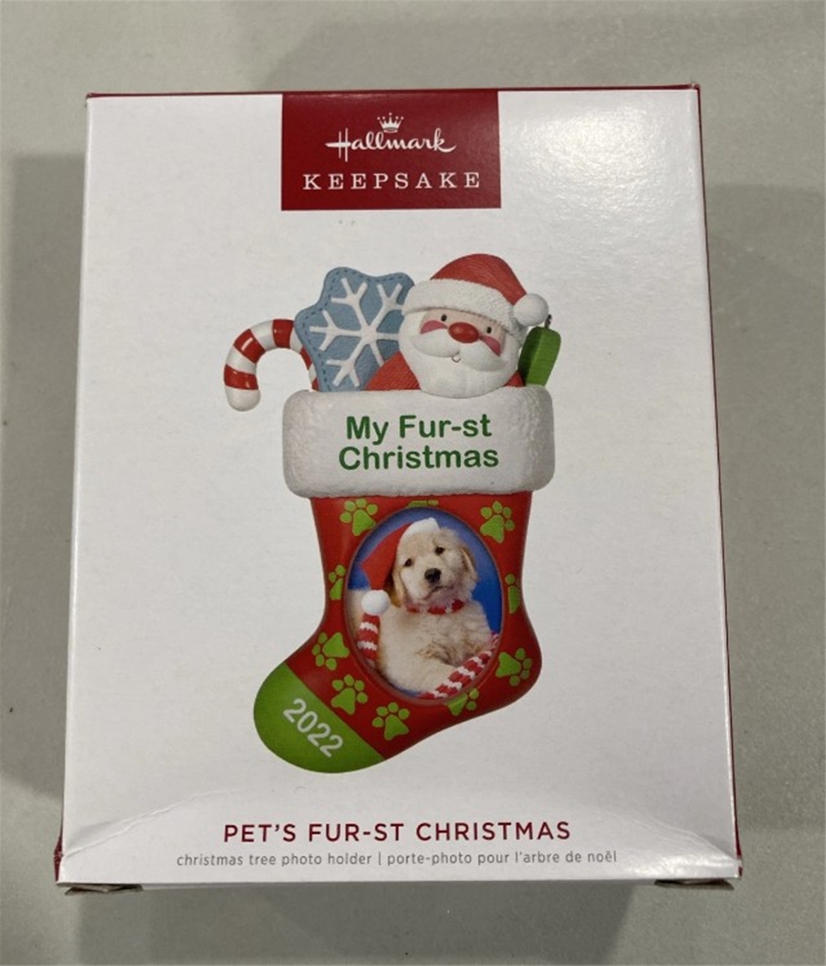 2022 Hallmark Pet's Fur-st Christmas Keepsake Photo Holder Ornament *NEW*