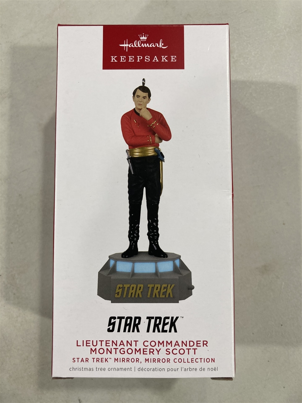 2022 Hallmark Star Trek Mirror, Mirror Collection Lt. Commander Montgomery Scott Storytellers Keepsake Ornament *NEW*