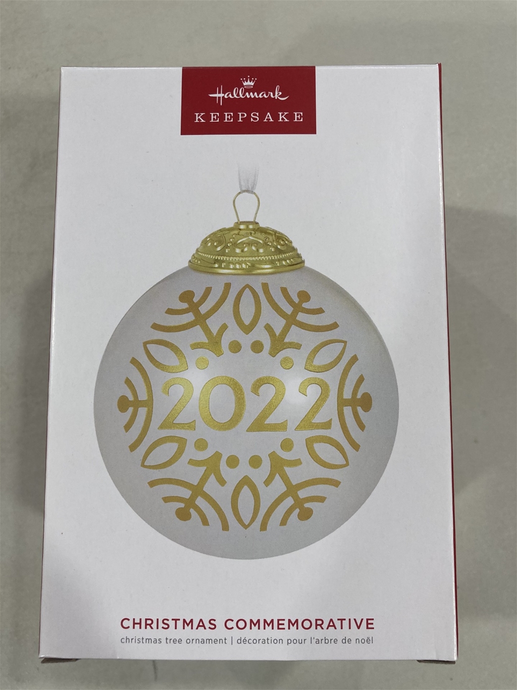 2022 Hallmark Christmas Commemorative 10th in Series Glass Ball Keepsake Ornament *NEW*