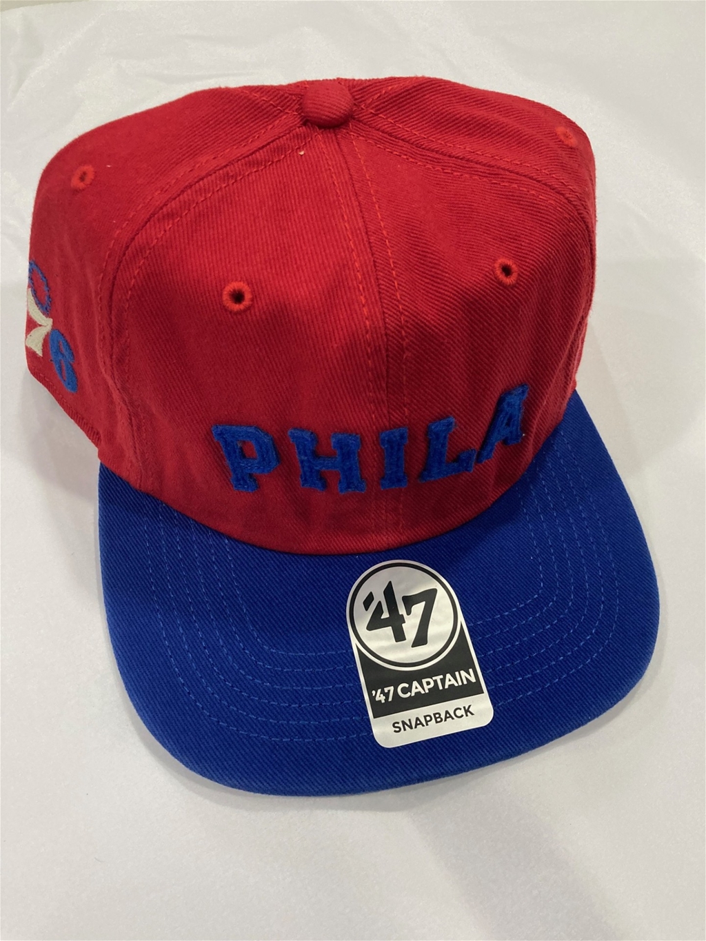 Philadelphia 76ers NBA Red Club Legacy Captain Snapback Relaxed Fit Hat *NEW*