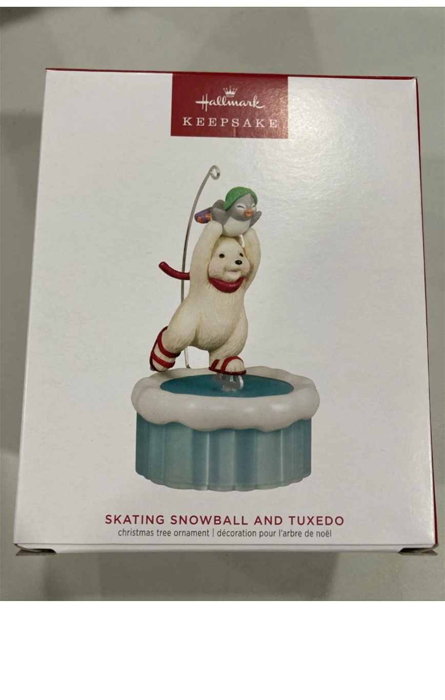 2023 Hallmark Skating Snowball and Tuxedo Keepsake Ornament *NEW*