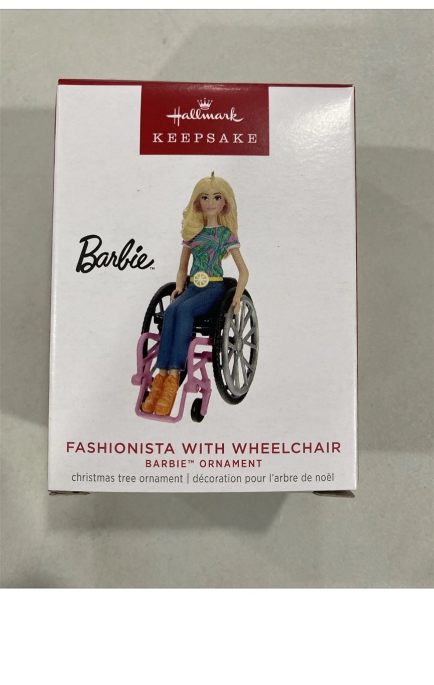 2023 Hallmark Fashionista With Wheelchair Barbie Keepsake Ornament *NEW*