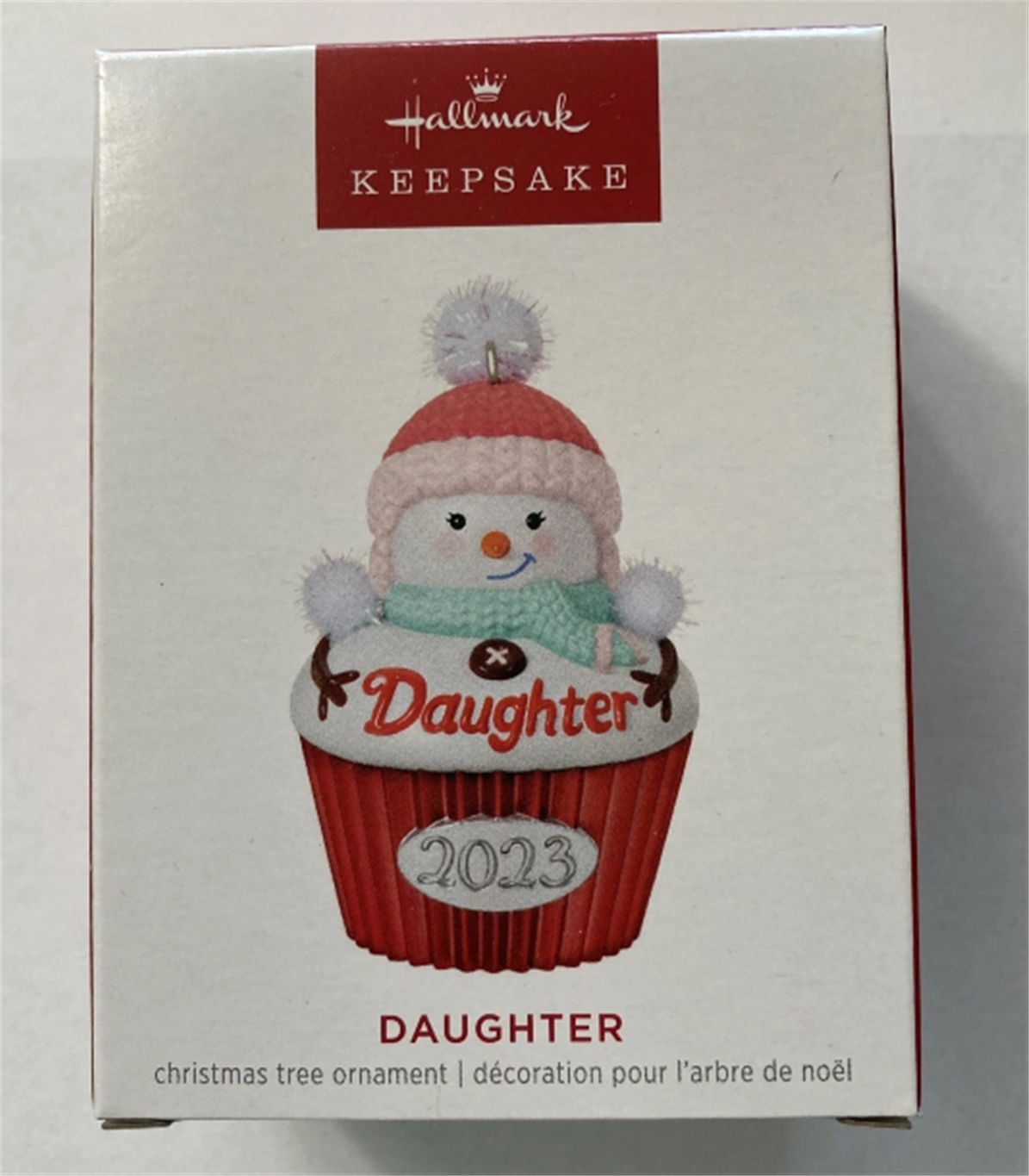 2023 Hallmark Daughter Snowman Cupcake Keepsake Ornament *NEW*