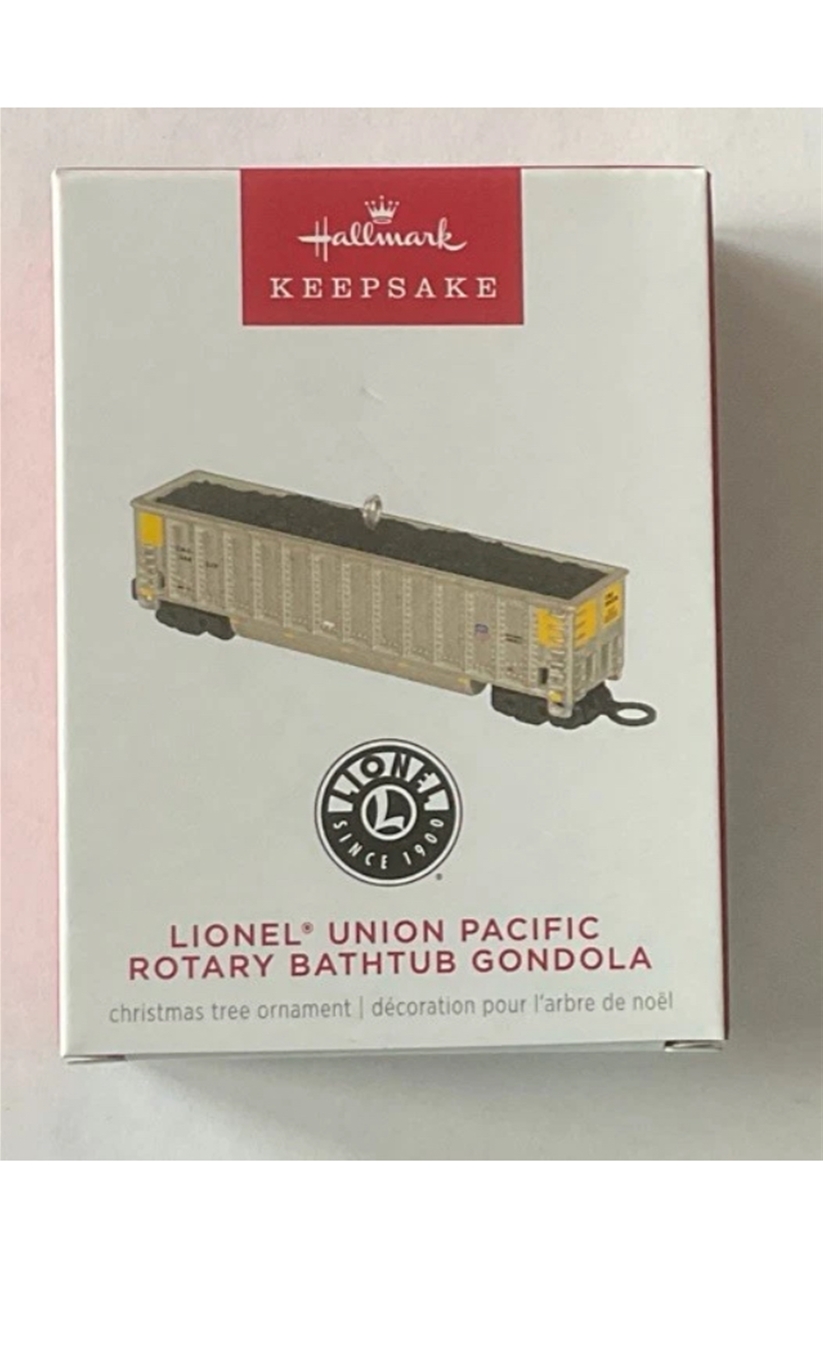2024 Hallmark Lionel Union Pacific Rotary Bathtub Gondola Keepsake Ornament *NEW*