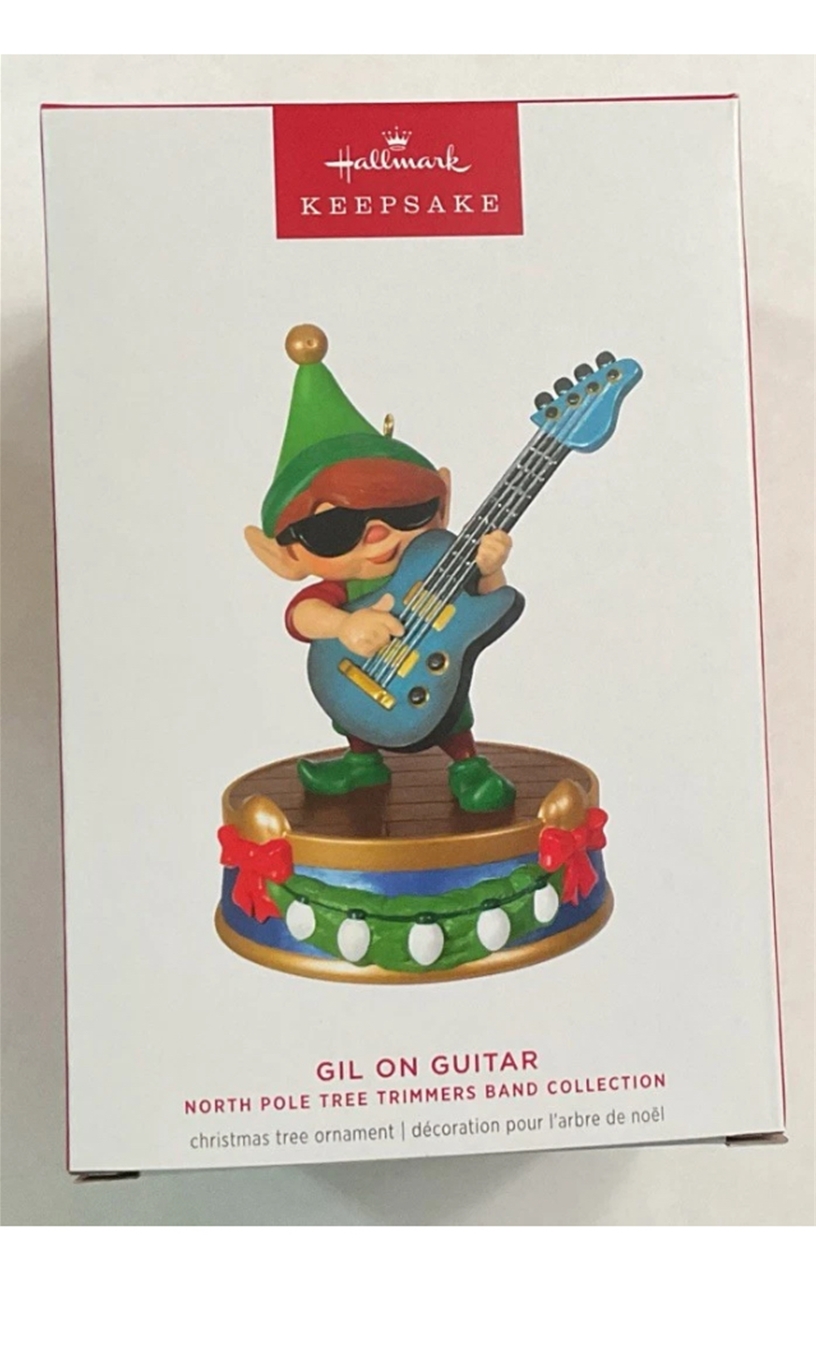 2024 Hallmark North Pole Tree Trimmers Band Gil on Guitar Keepsake Ornament *NEW*
