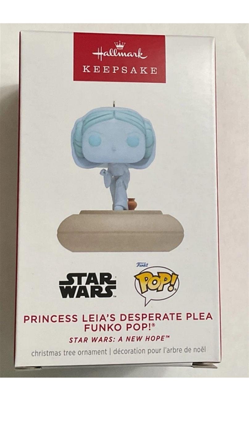 2024 Hallmark Princess Leia's Desperate Plea Star Wars Keepsake Funko Pop Ornament *NEW*
