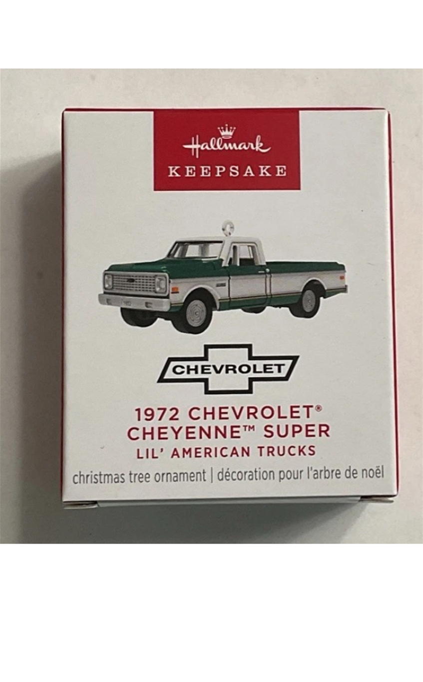 2024 MINI Hallmark #2 1972 Chevrolet Cheyenne Super Keepsake Ornament *NEW*