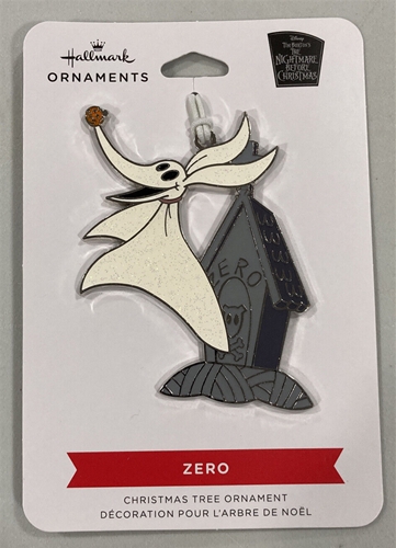 Hallmark Nightmare Before Christmas ZERO Flat Metal Tree Ornament *SALE*