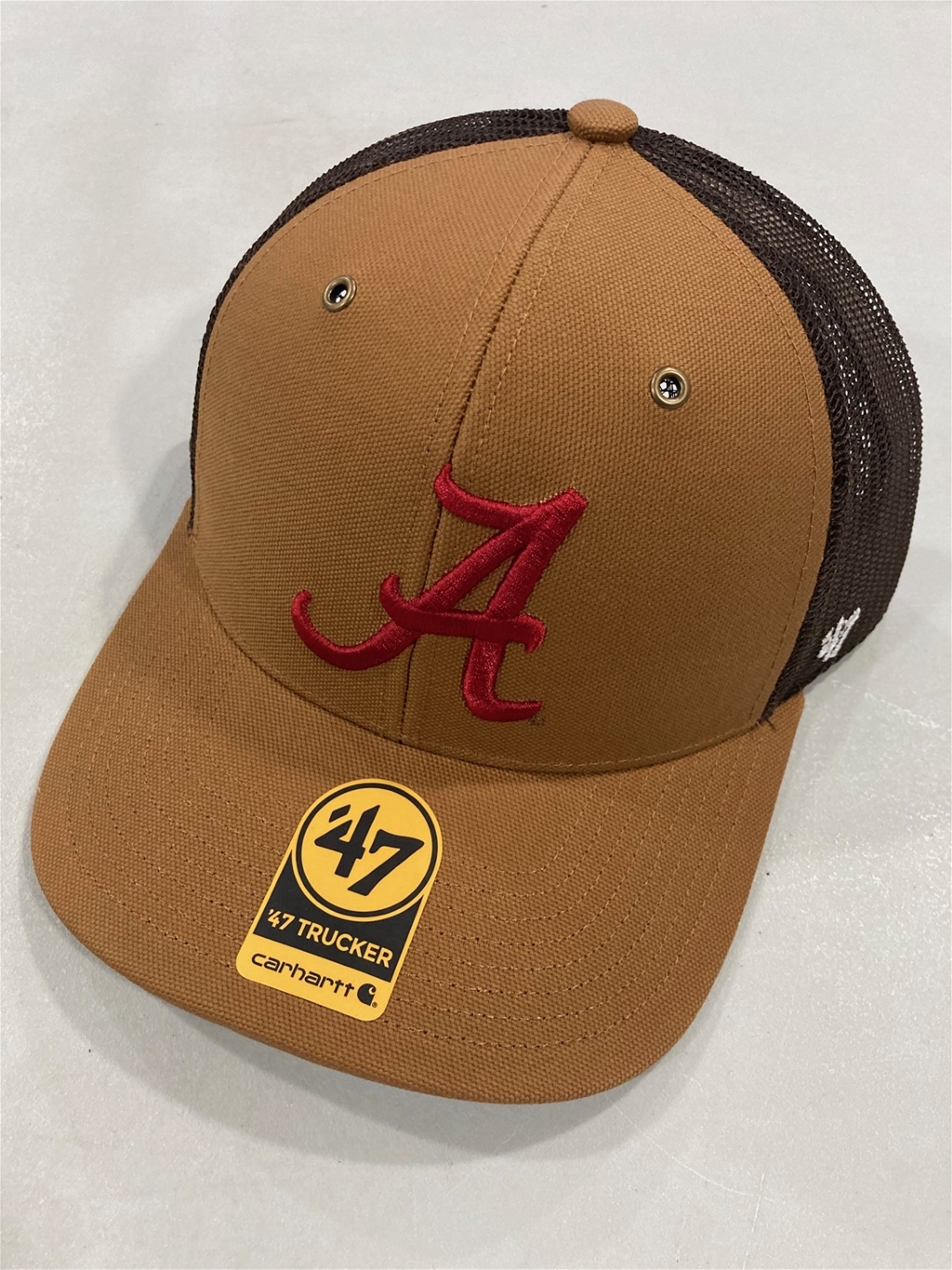 Alabama Crimson Tide Carhartt NCAA Brown Trucker Snapback Hat *NEW*