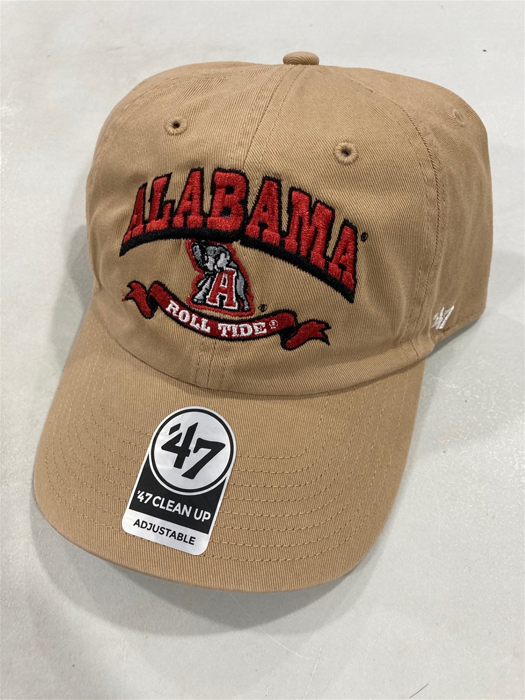 Alabama Crimson Tide NCAA Khaki Region Clean Up Adjustable Hat *NEW*