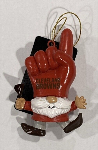 Cleveland Browns NFL Gnome Foam Finger Ornament *NEW* - 6ct Case