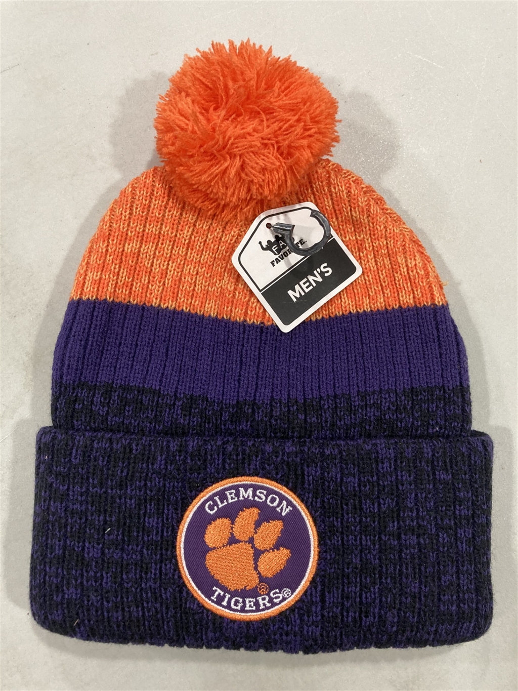 Clemson Tigers NCAA Orange Mass Freezer Knit Cuff Cap w/ Pom *NEW*