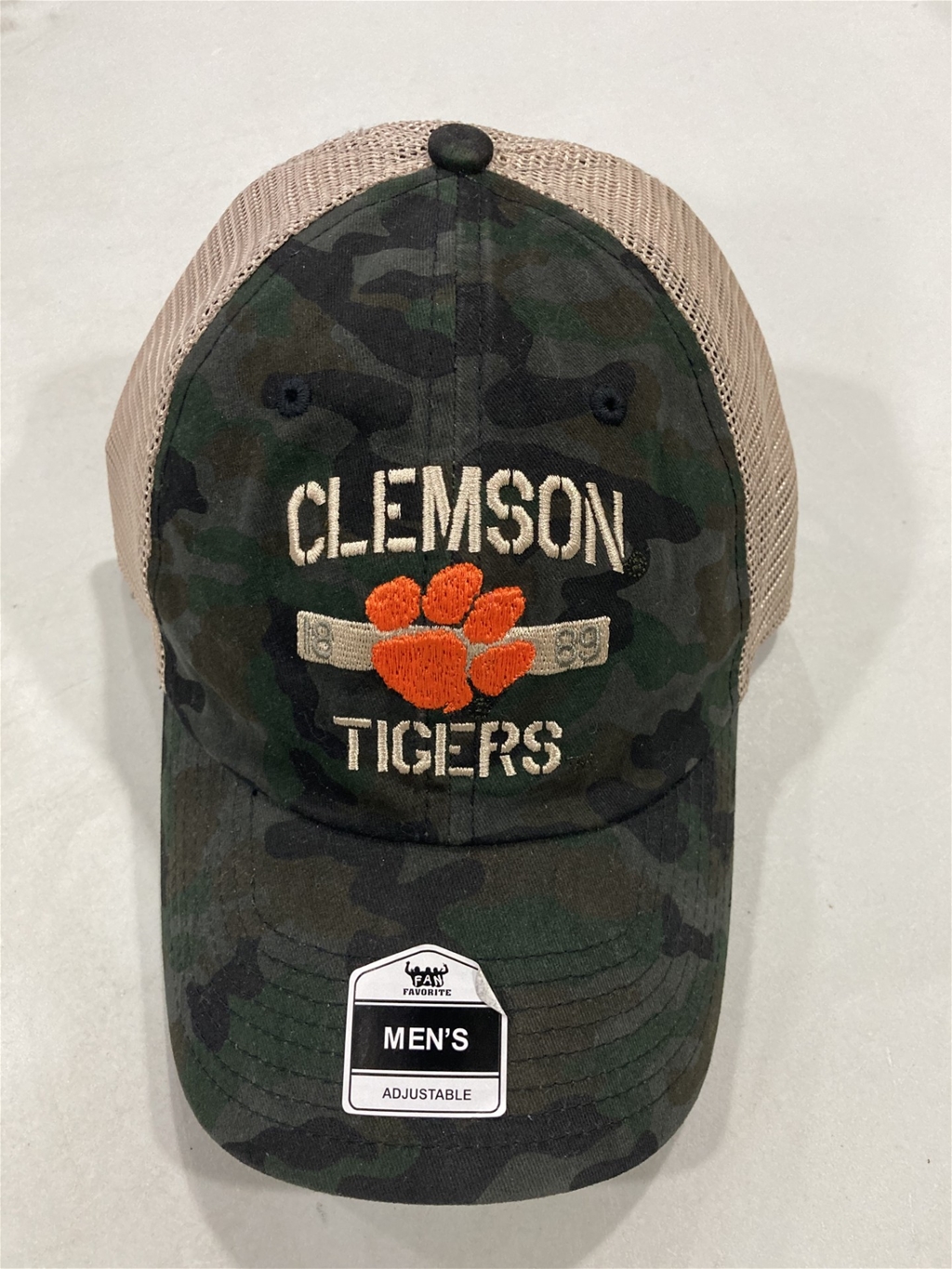 Clemson Tigers NCAA Camo Mass Pincer Clean Up Mesh Snapback Hat *NEW*