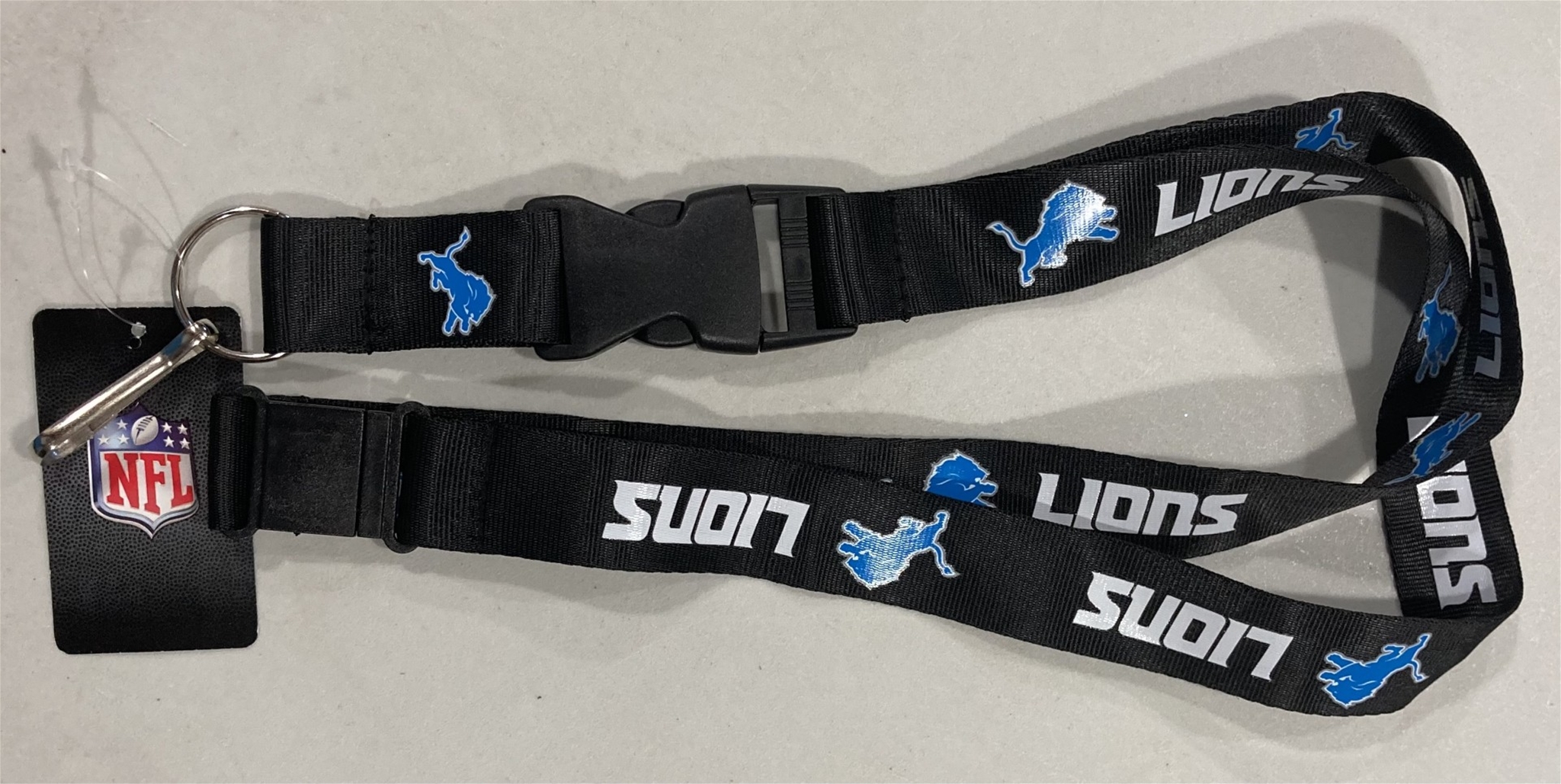 Detroit Lions NFL Black Lanyard *NEW*