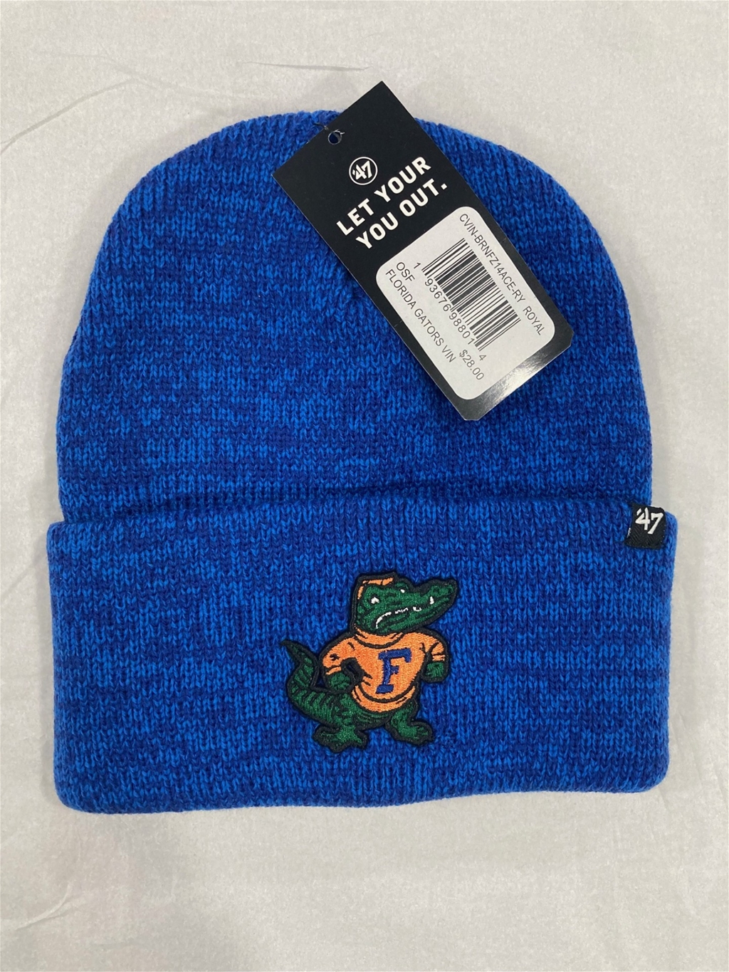 Florida Gators Vintage NCAA Royal Brain Freeze Knit Cuff *NEW*