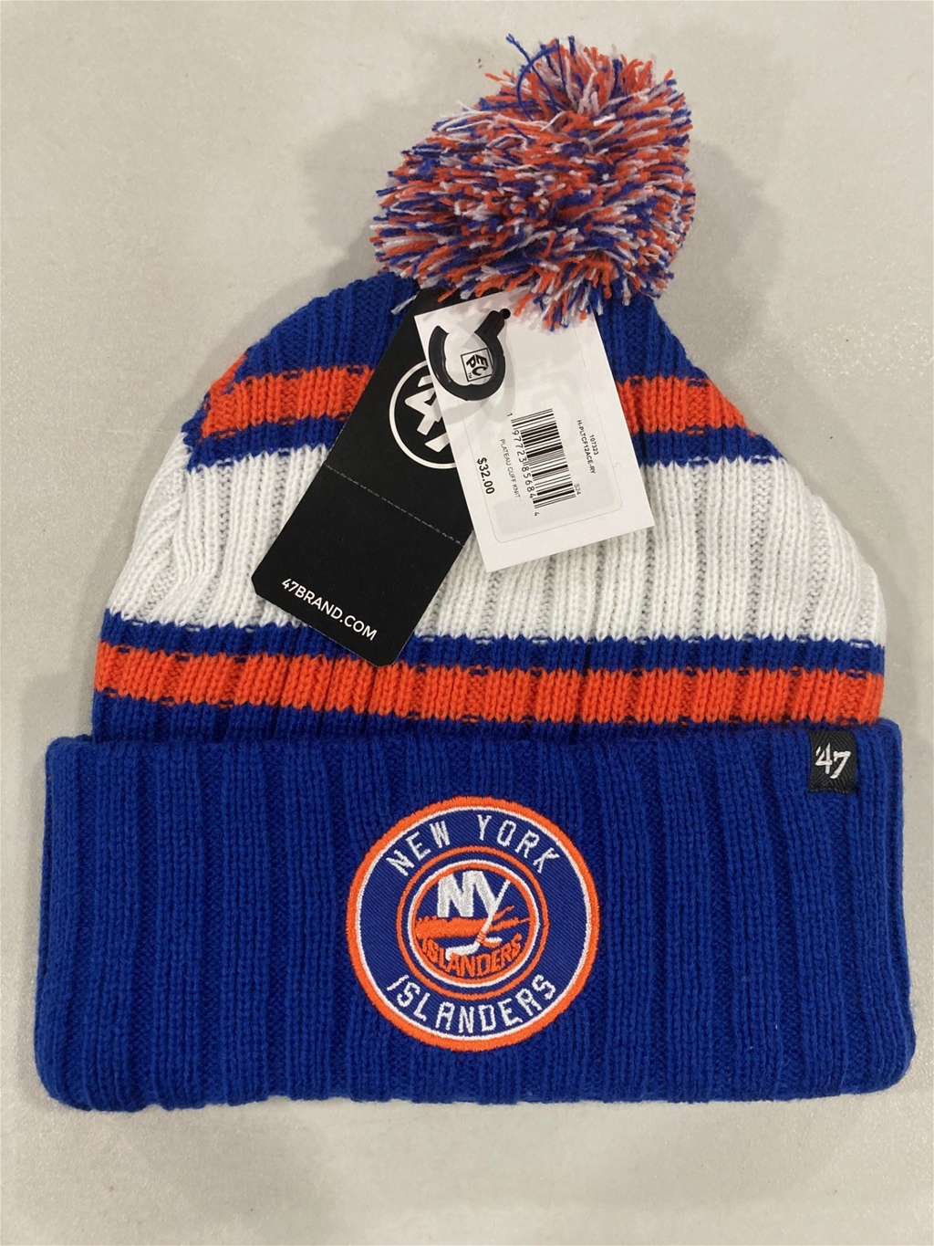 New York Islanders NHL Royal Plateau Knit Cuff Pom *NEW*