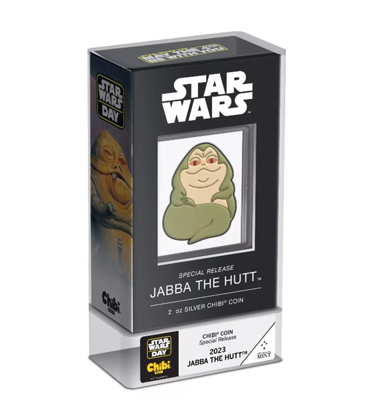 2023 Niue Star Wars Jabba the Hutt Mega Chibi 2 oz .999 Silver Proof Coin *NEW*