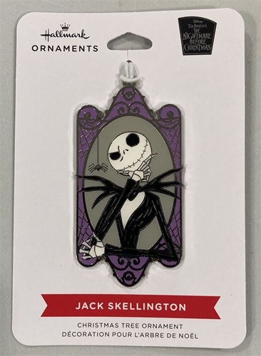 Hallmark Nightmare Before Christmas JACK SKELLINGTON Flat Metal Tree Ornament *SALE*