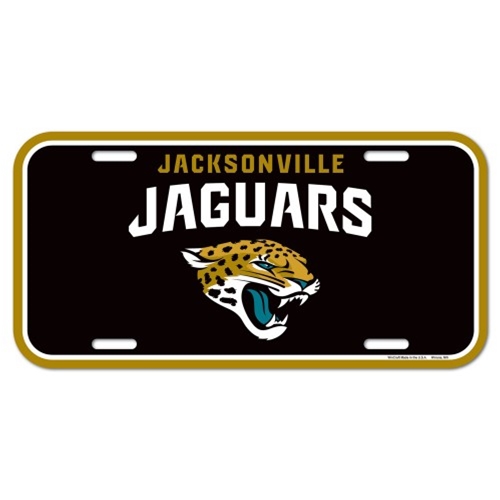 Jacksonville Jaguars Plastic License Plate Officially Licensed NFL  Merchandise