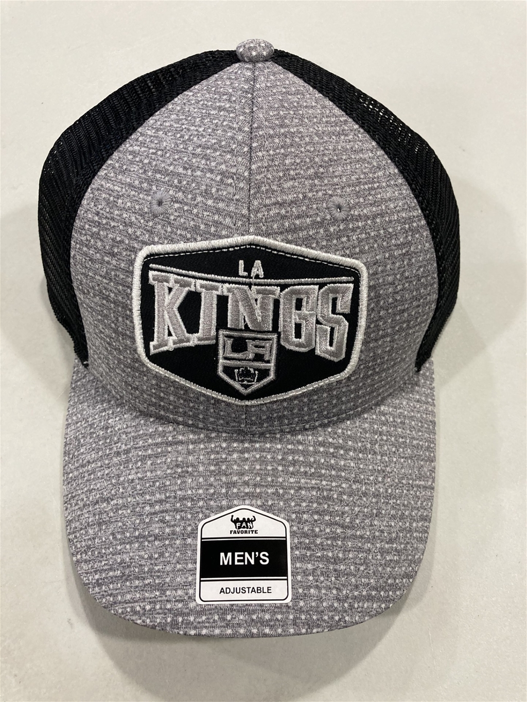 Los Angeles Kings NHL Gray Mass Ridgeview MVP Mesh Snapback Hat "NEW"