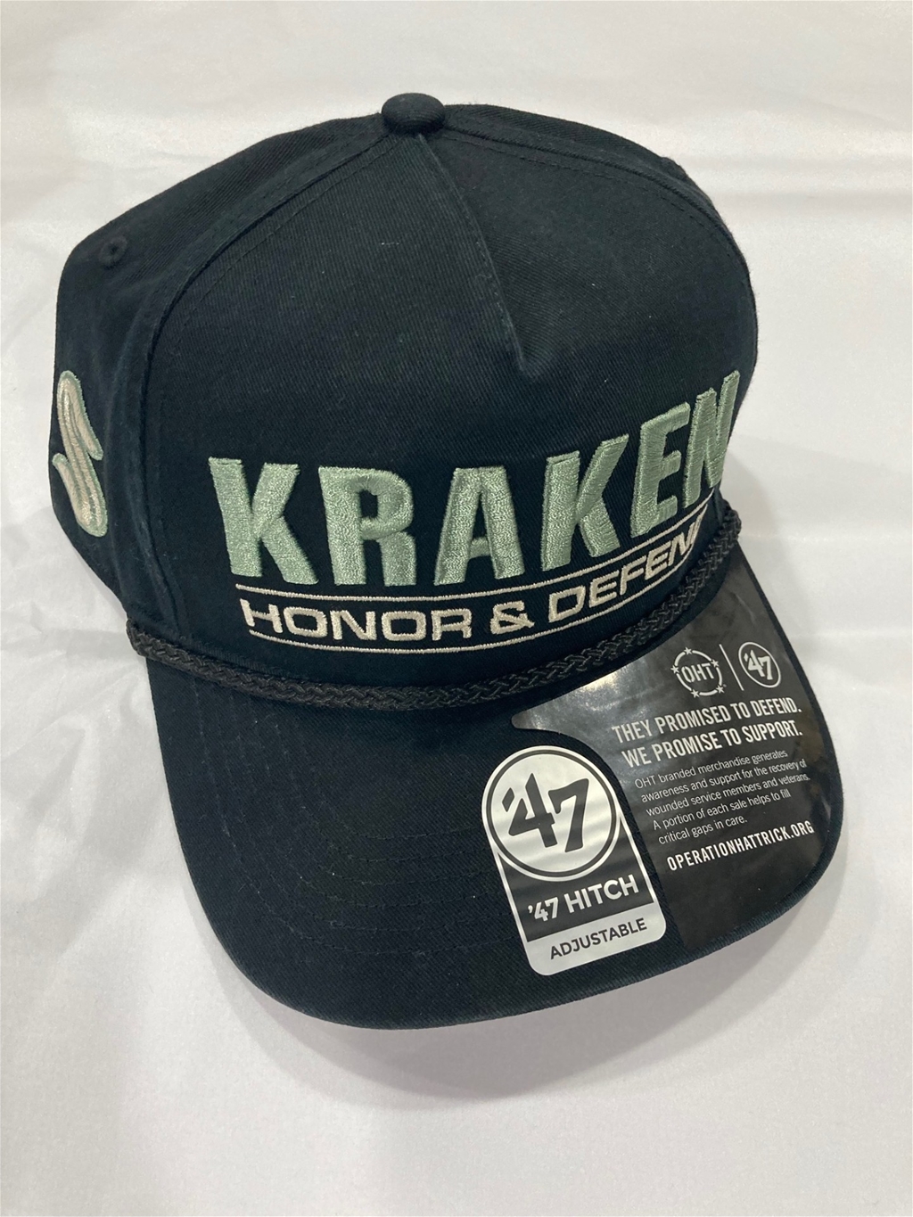 Seattle Kraken OHT NHL Black Homeland Hitch Snapback Hat *NEW*