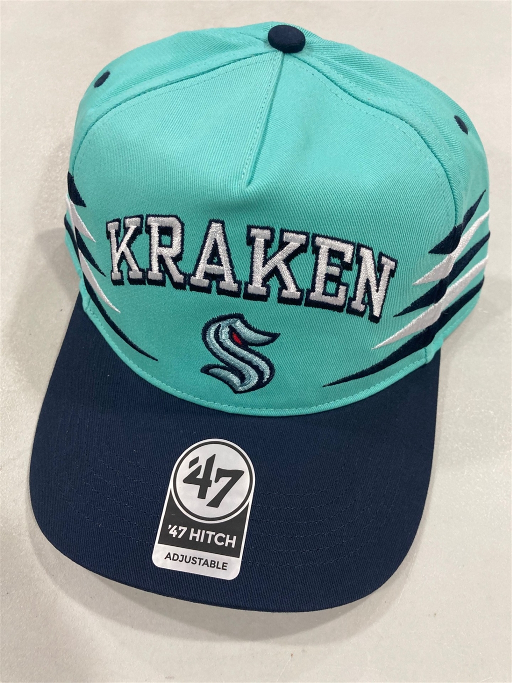 Seattle Kraken NHL Turquoise Diamond Cut Hitch Snapback Hat *NEW*