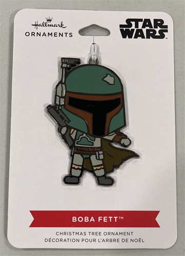 Hallmark Star Wars BOBA FETT Flat Metal Christmas Tree Ornament *SALE*