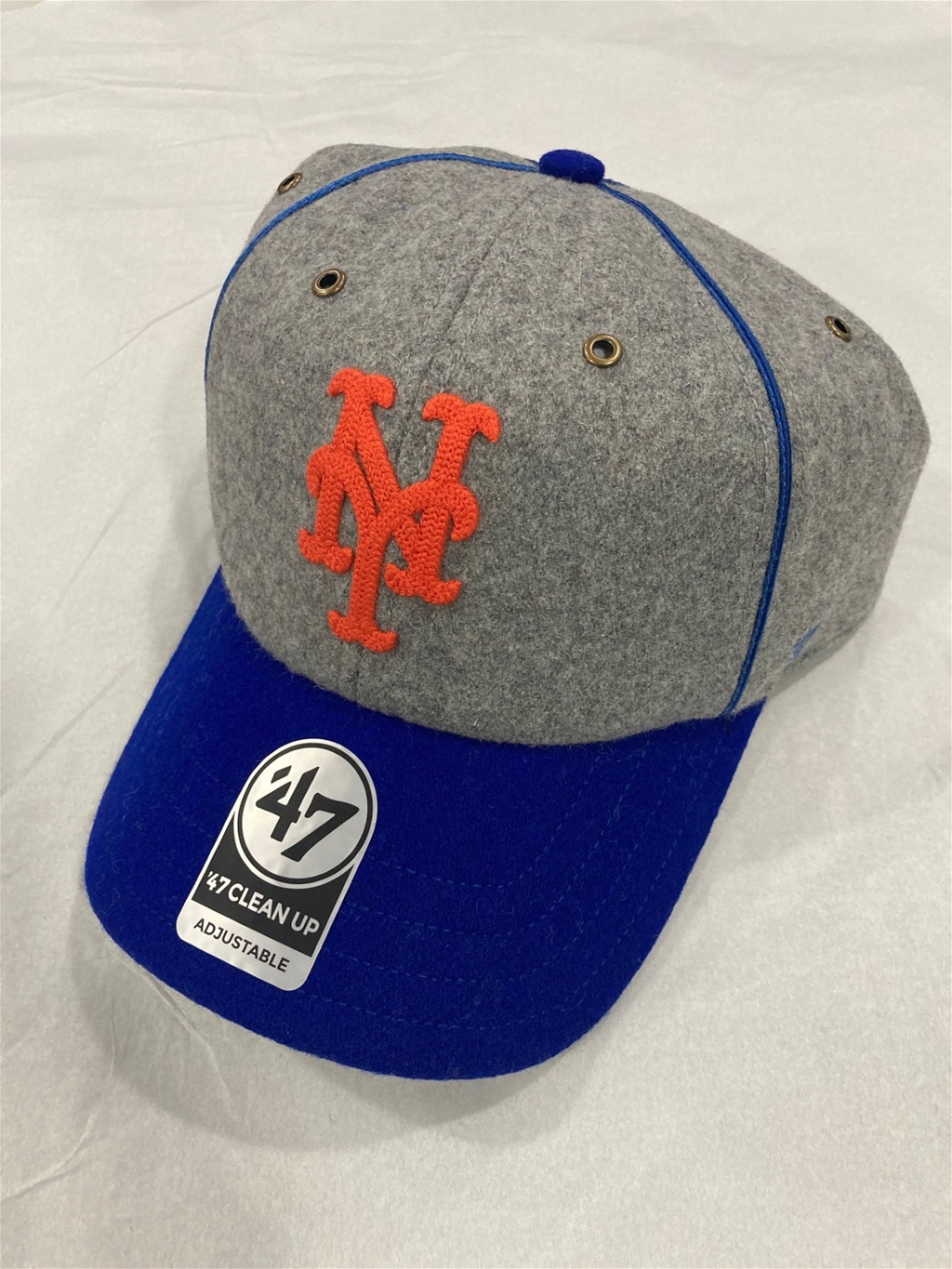New York Mets MLB Gray Brocke Clean Up Wool Adjustable Hat *NEW*