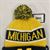 Michigan Wolverines NCAA Yellow Calgary Knit Cuff Pom *NEW*