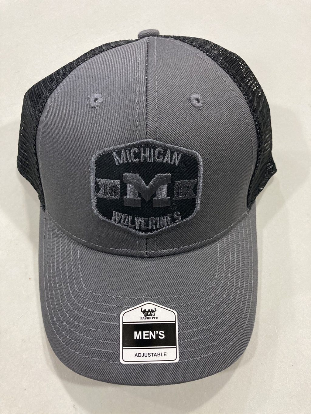 Michigan Wolverines NCAA Charcoal Mass Gannon MVP Mesh Adjustable Snapback Hat *NEW*