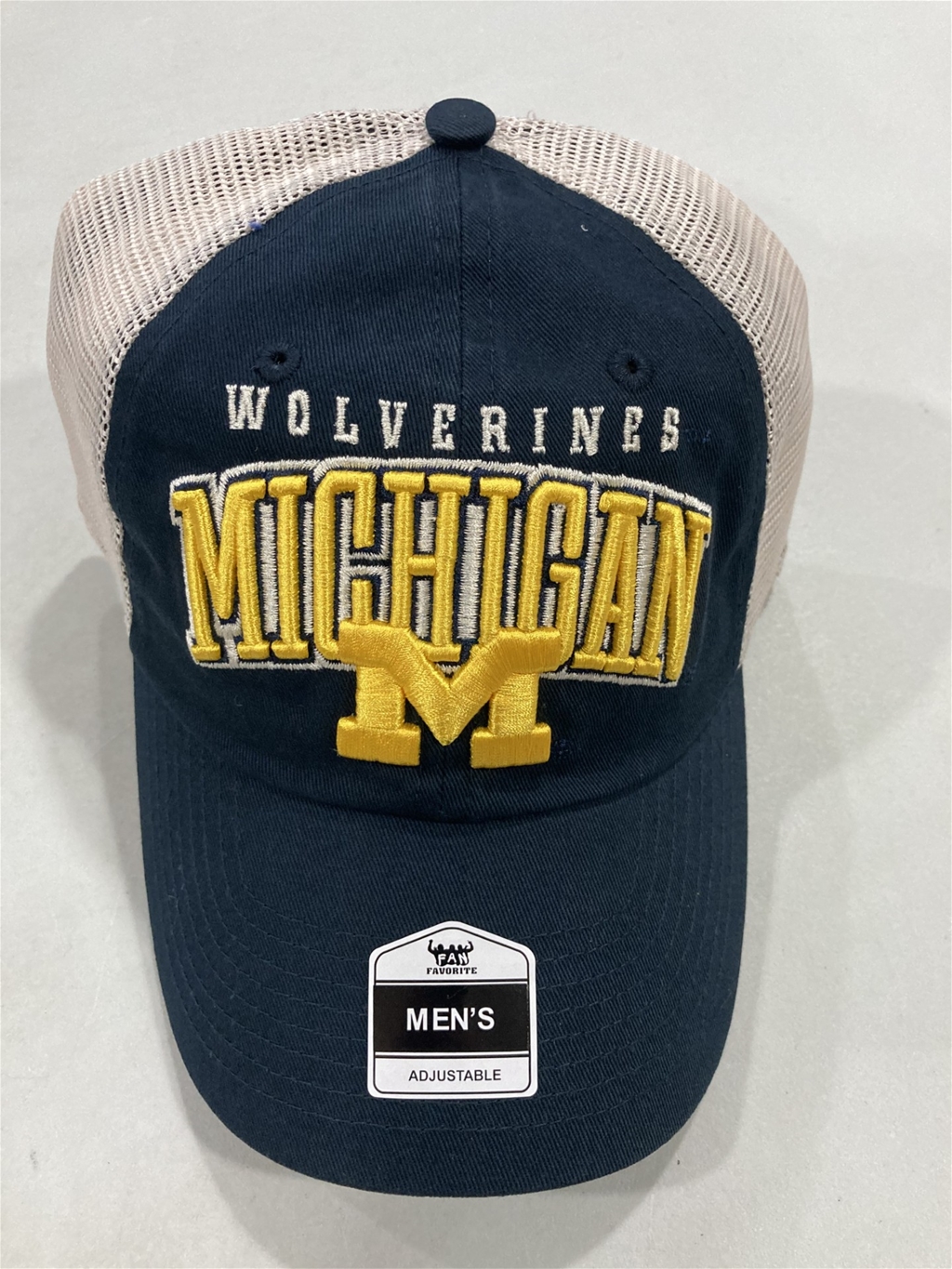 Michigan Wolverines NCAA Navy Mass Bridge Clean Up Mesh Snapback Hat *NEW*