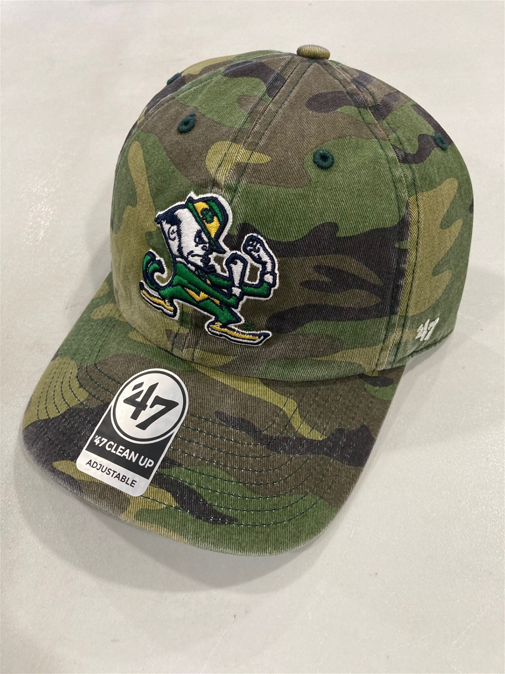 Notre Dame Fighting Irish NCAA Camo Clean Up Adjustable Hat *NEW*