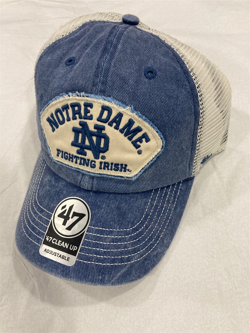 Notre Dame Fighting Irish NCAA Dyer Denali Mesh Clean Up Snapback Hat *NEW*
