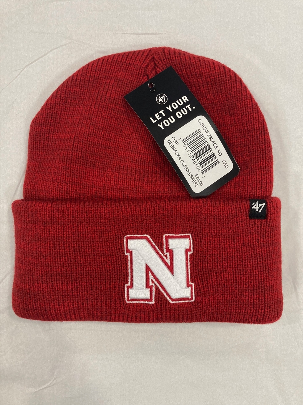 Nebraska Cornhuskers NCAA Red Brain Freeze Knit Cuff *NEW*